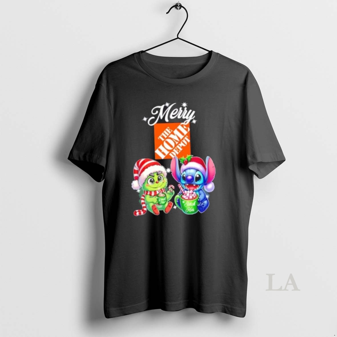 Original Grinch And Stitch X Home Depot Merry Christmas Shirt
