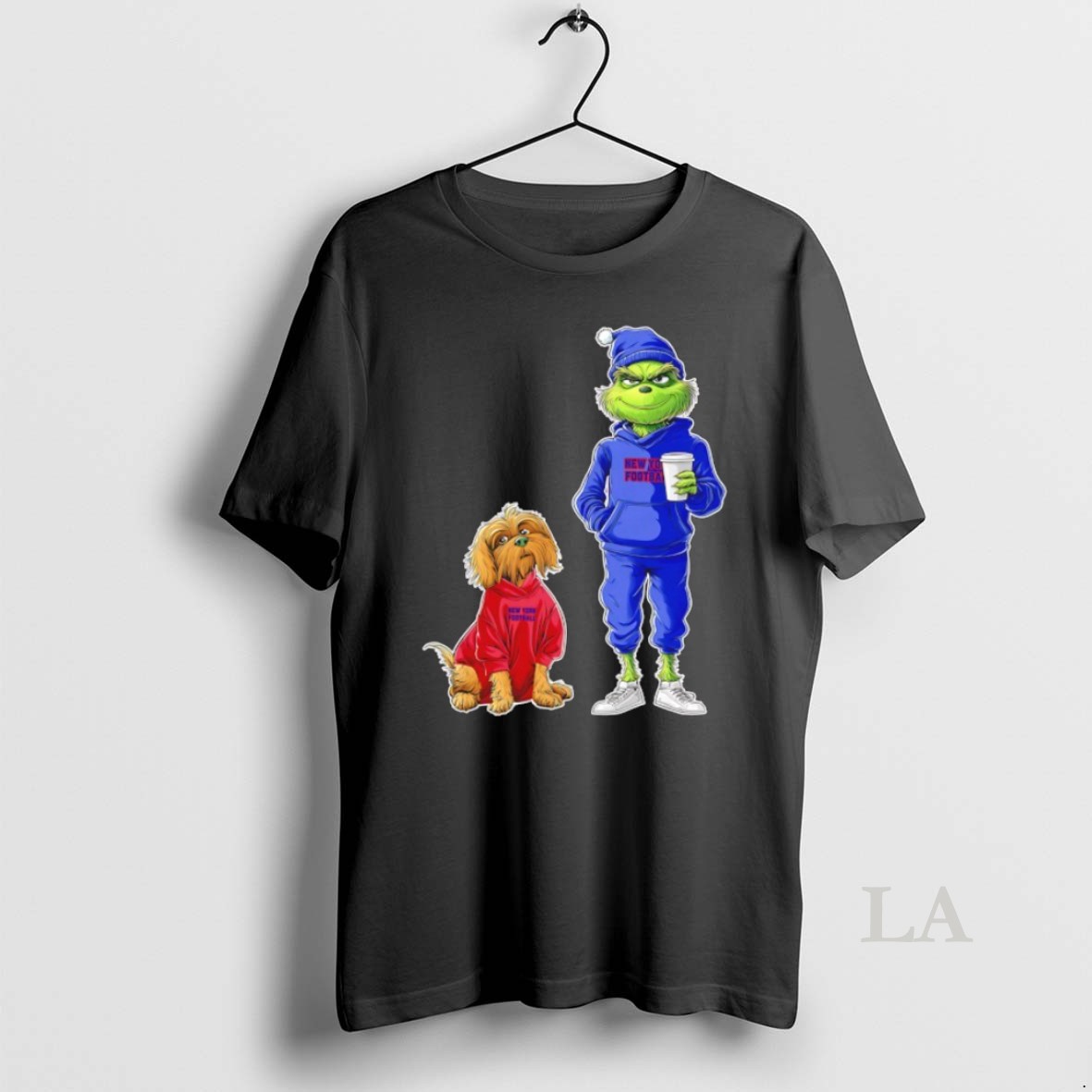 Original Grinch And Dog New York Giants Football Merry Christmas Shirt