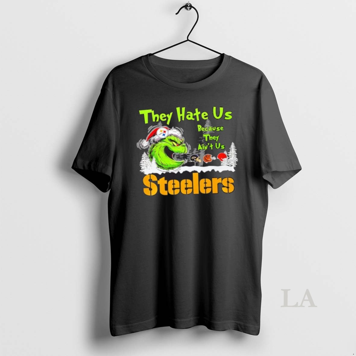 Original Grinch Cosplay Pac Man Pittsburgh Steelers Eat Baltimore Ravens Cincinnati Bengals Cleveland Browns Shirt