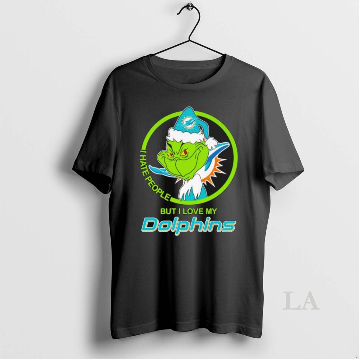 Original Grinch I Hate People But I Love My Dolphins Shirt