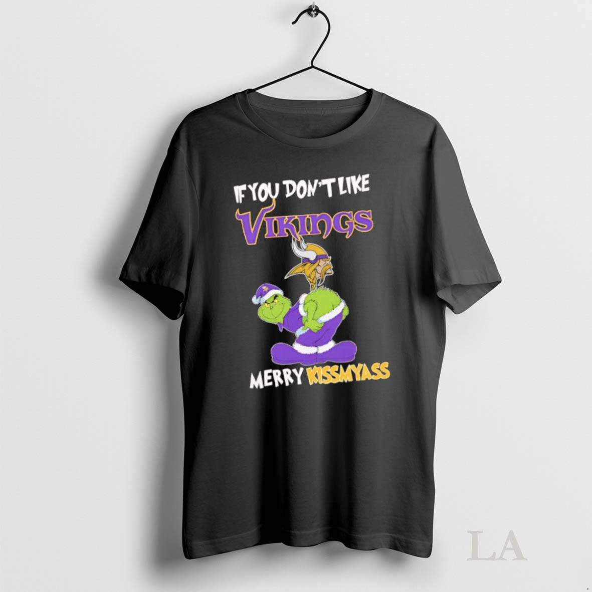Original Grinch If You Dont Like Minnesota Vikings Logo Merry Kissmyass Shirt
