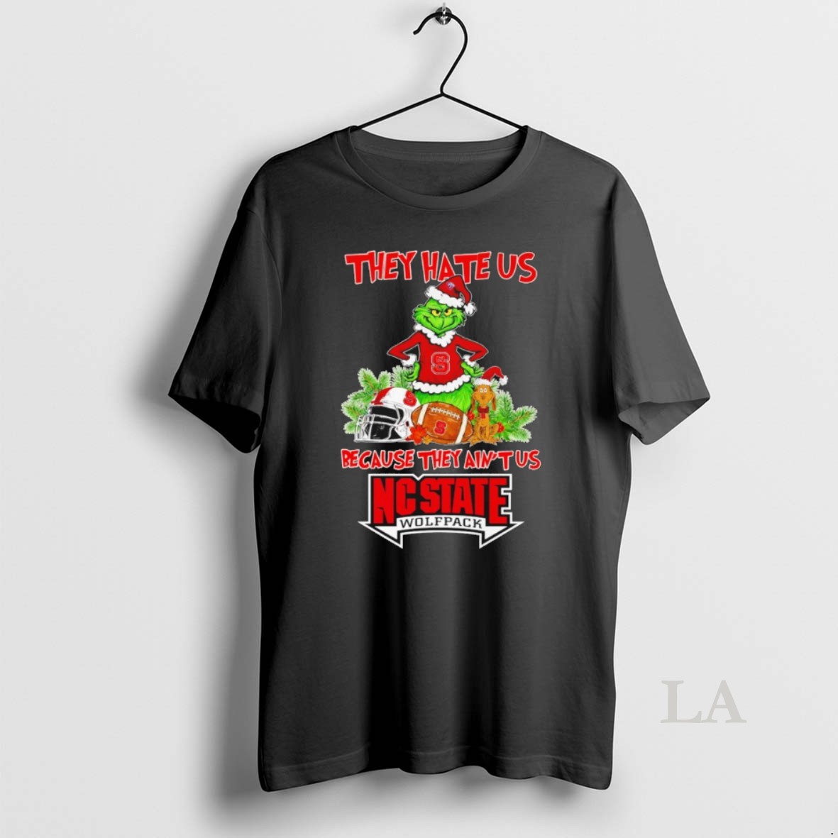 Original Grinch They Hate Us Because They Aint Us Nc State Wolfpack Shirt