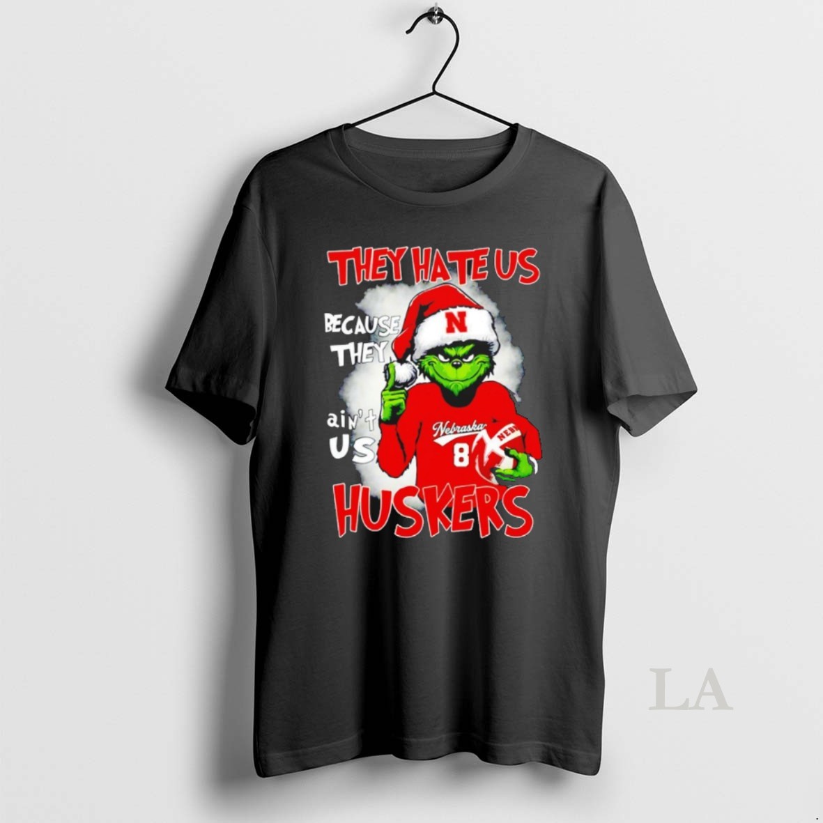 Original Grinch They Hate Us Because They Aint Us Nebraska Cornhuskers Shirt
