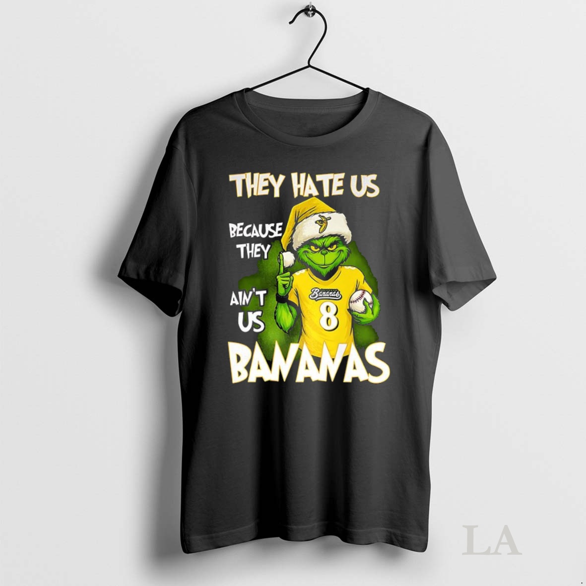 Original Grinch X Savannah Bananas They Hate Us Because They Aint Us Bananas Christmas Shirt