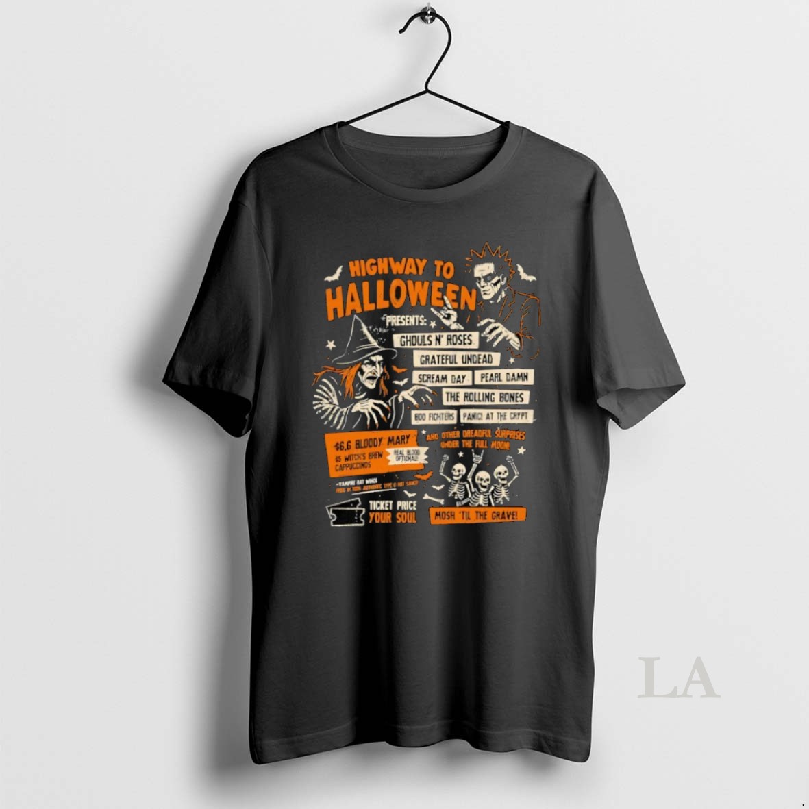 Original Highway To Halloween Music Festival Presents Ghouls N Roses Shirt