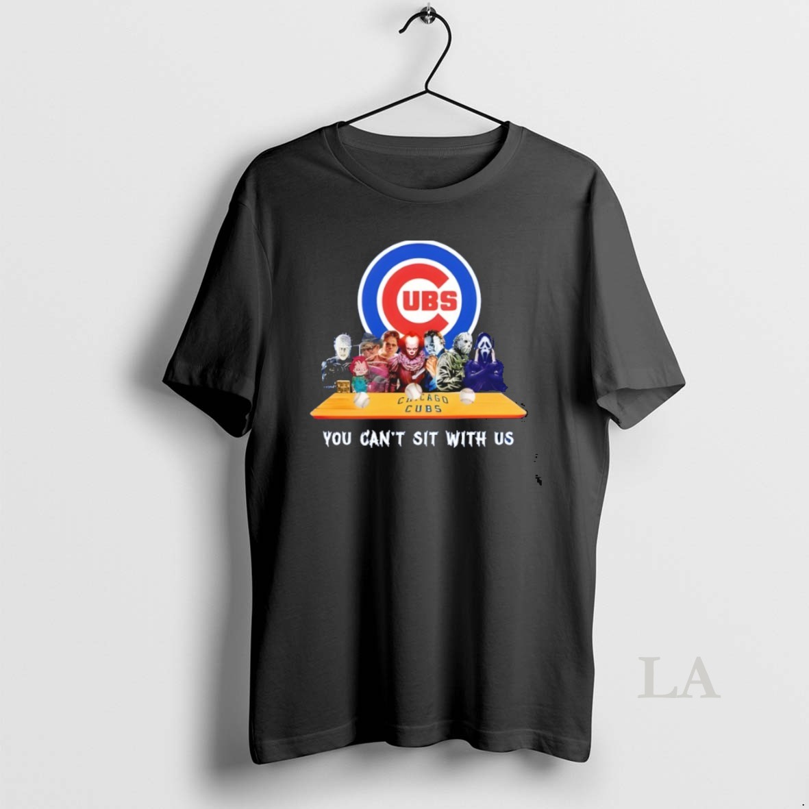 Original Horror Movie Characters You Cant Sit With Us Chicago Cubs Halloween Shirt