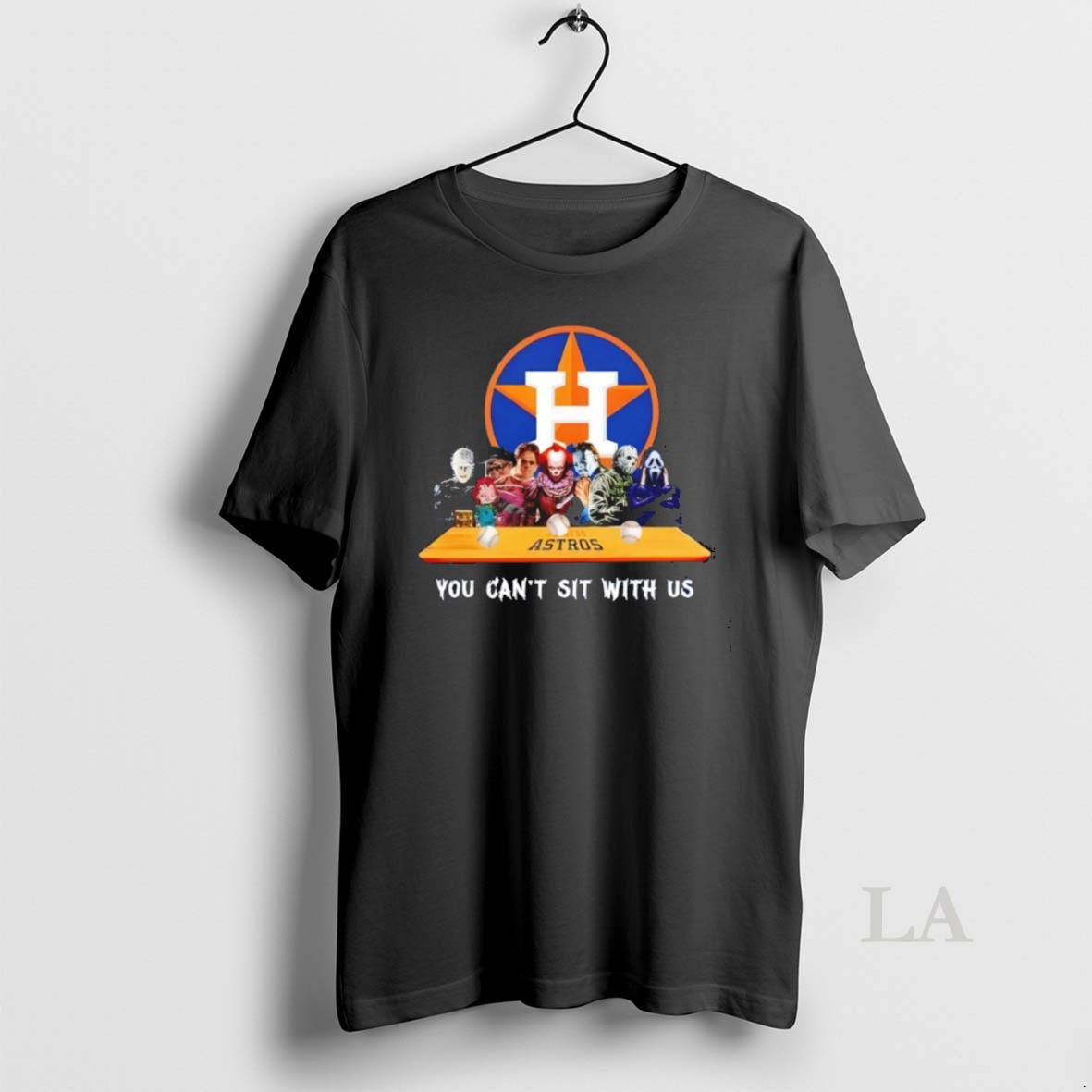 Original Horror Movie Characters You Cant Sit With Us Houston Astros Halloween Shirt