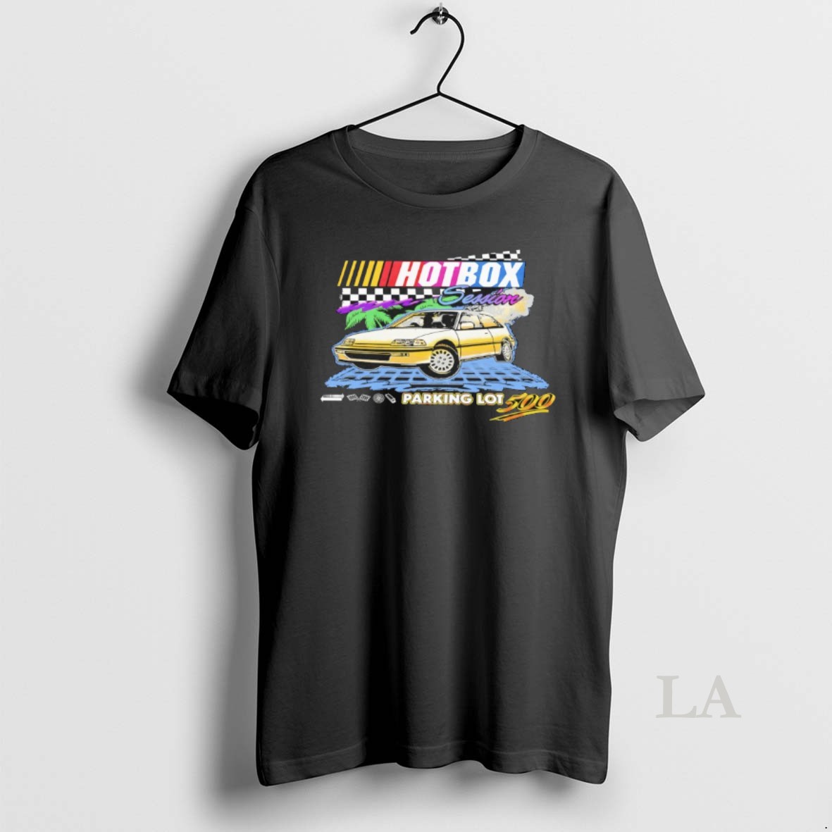 Original Hotbox Session Parking Lot 500 Nascar Parody Logo Shirt