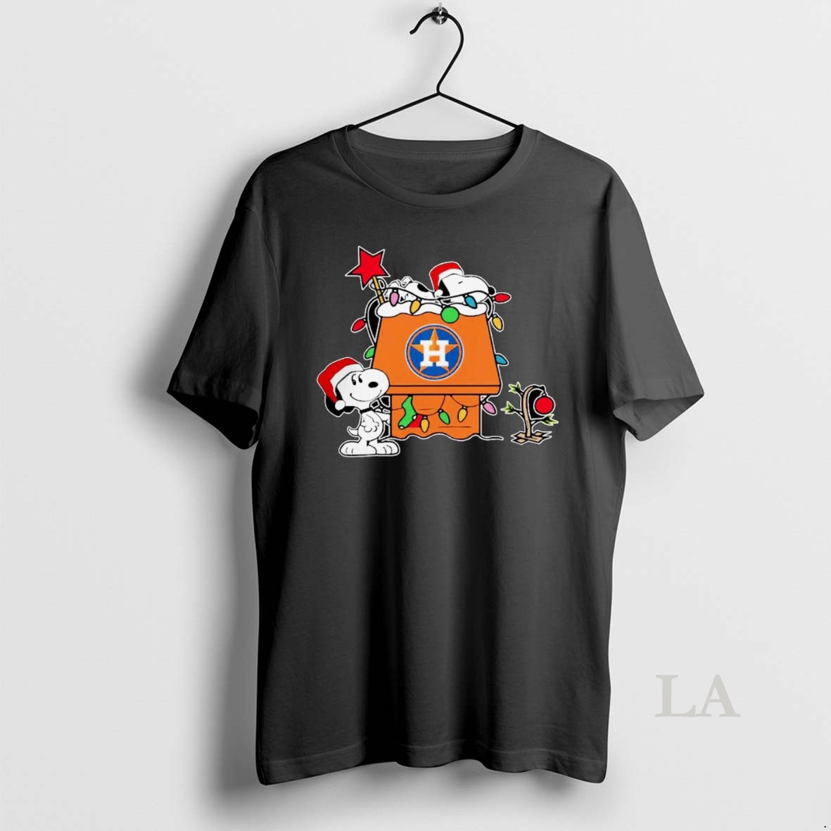 Original Houston Astros Snoopy Santa Christmas Holiday 2025 Lights Shirt