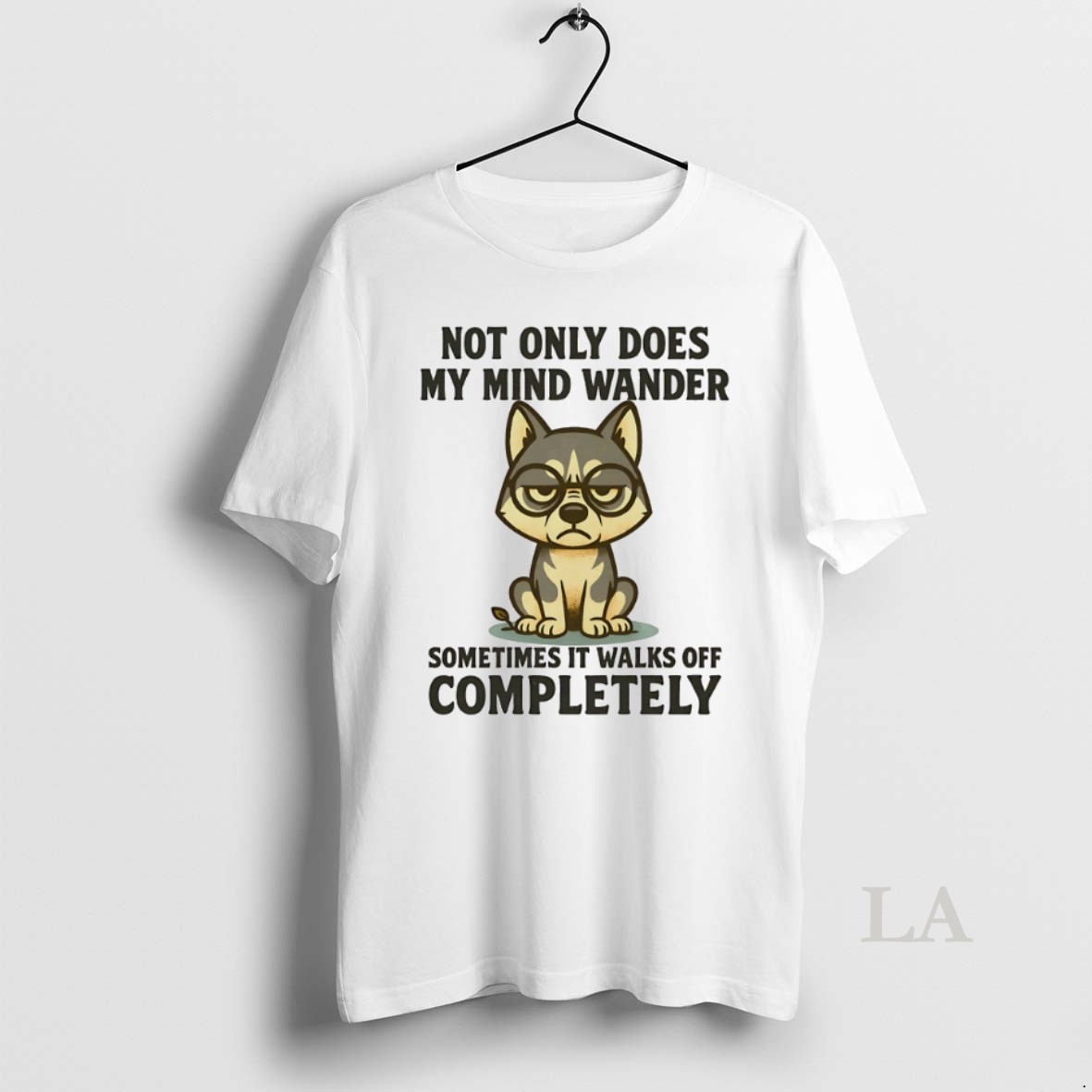 Original Husky Not Only Does My Mind Wander Sometimes It Walks Off Completely Shirt