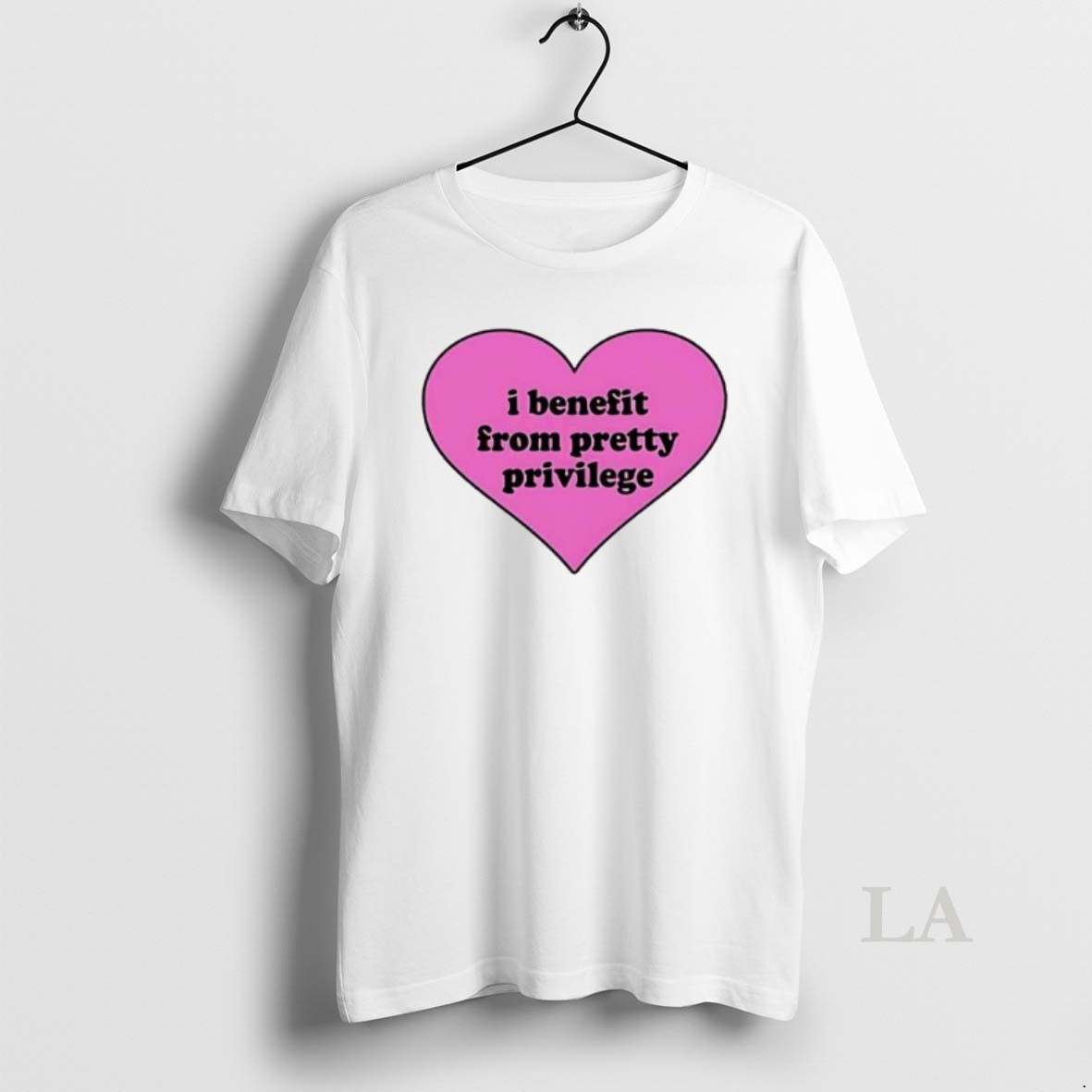 Original I Benefit From Pretty Privilege Pink Heart Shirt
