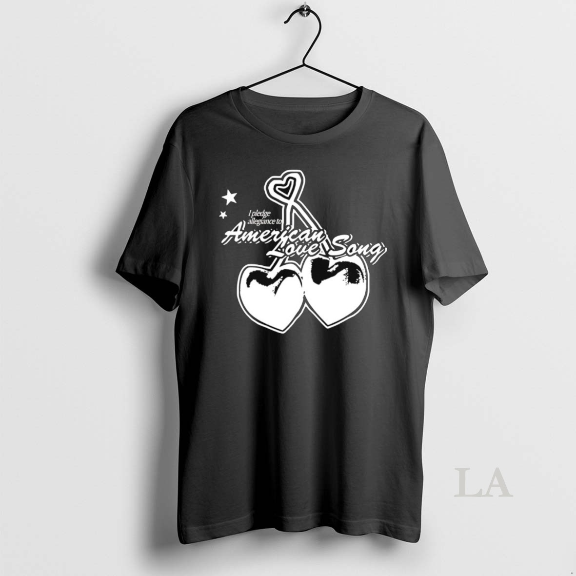 Original I Pledge Allegiance To American Love Song Cherry Heart Shirt