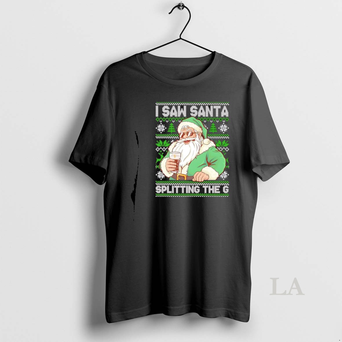Original I Saw Santa Splitting The G Guinness Christmas Ugly Shirt