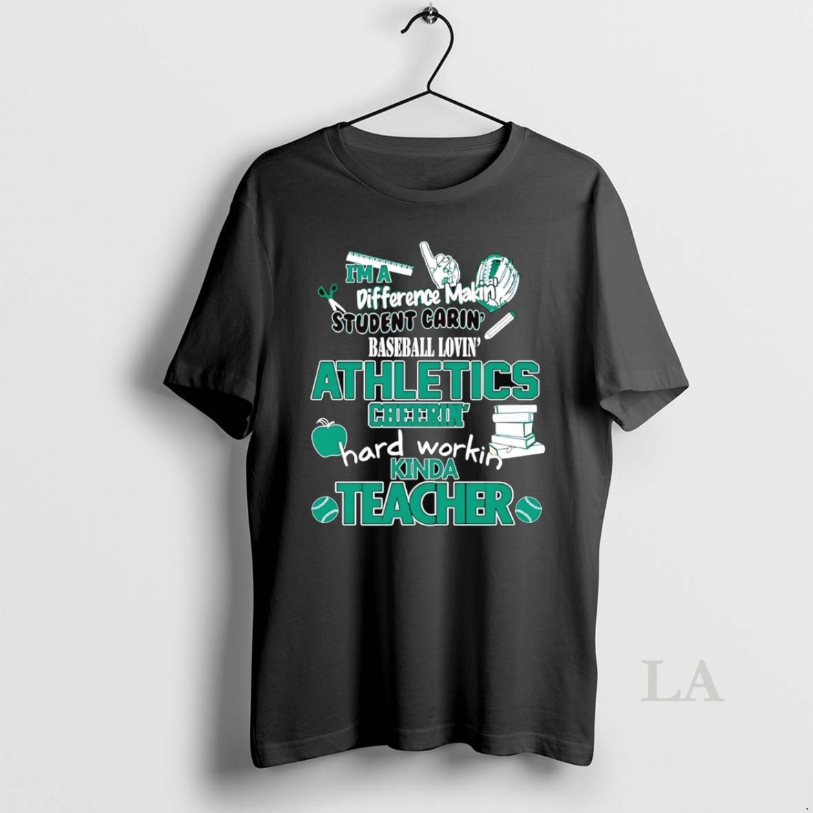 Original Im A Difference Making Student Caring Baseball Loving Oakland Athletics Shirt