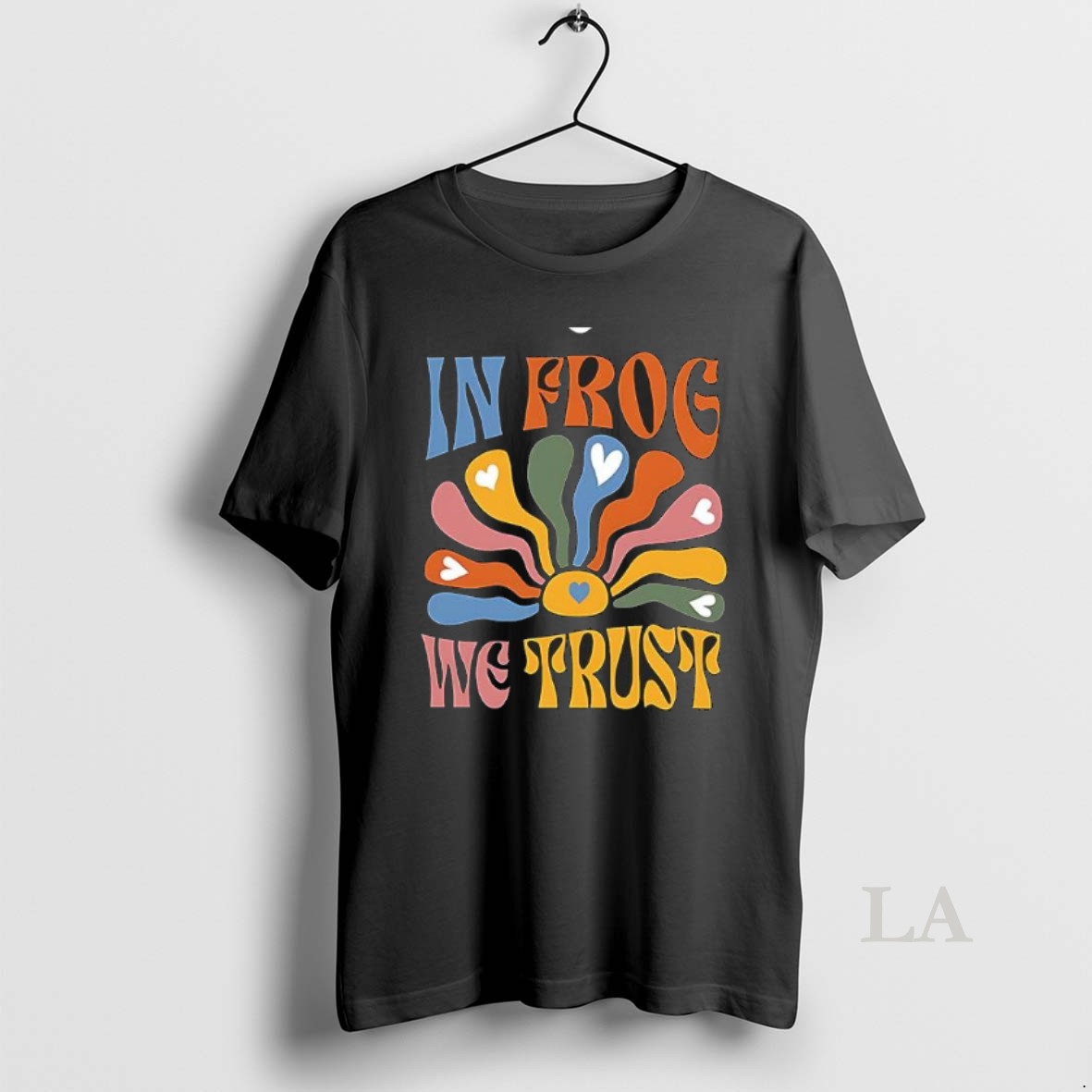 Original In Frog We Trust Retro Hippie Frog Shirt