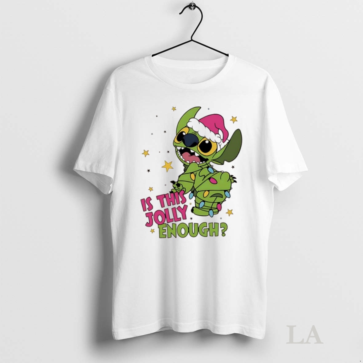 Original Is This Jolly Enough Stitch Christmas Shirt