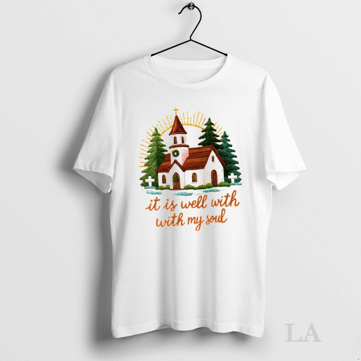 Original It Is Well With My Soul Christmas Church Scene Shirt