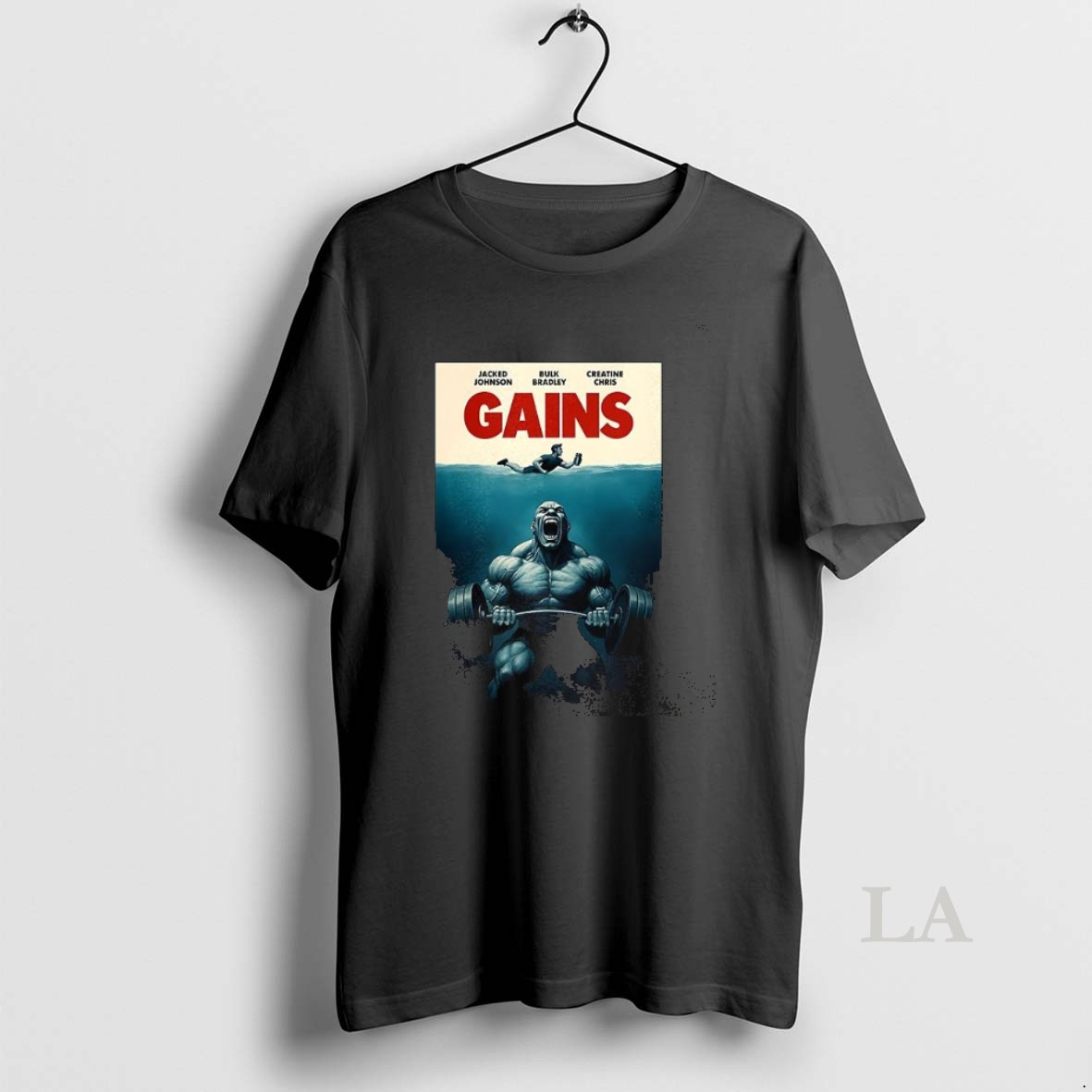 Original Jacked Johnson Bulk Bradley Creatine Chris Gains Parody Shirt