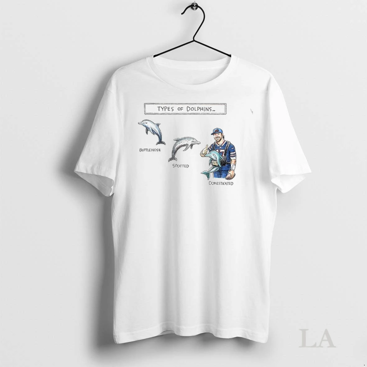 Original Josh Allen Buffalo Bills Types Of Dolphins Bottlenose Spotted Domesticated Shirt