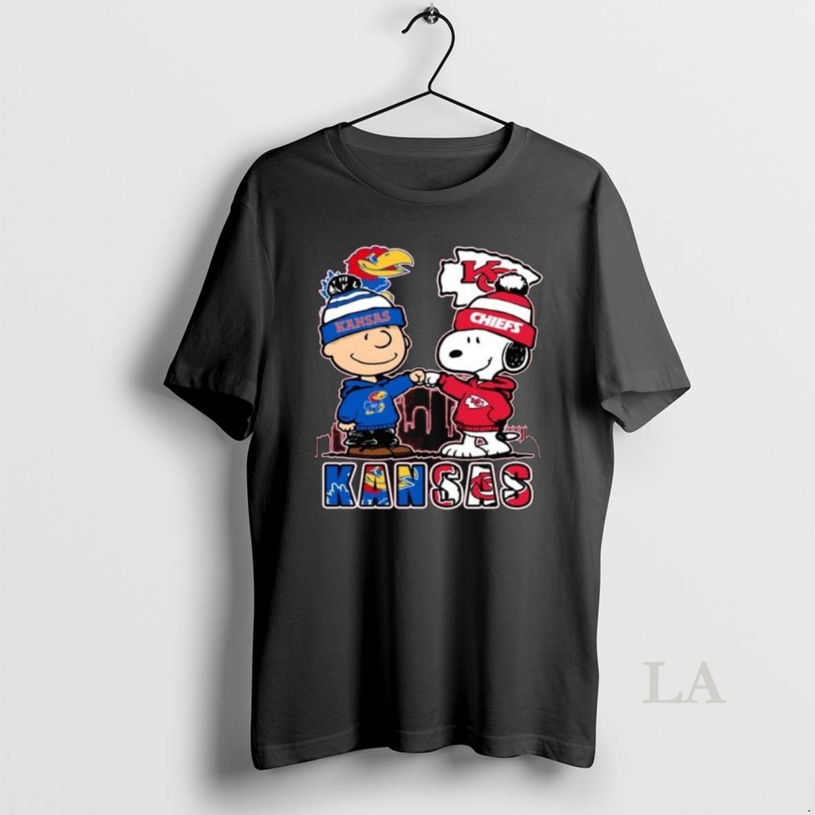 Original Kansas Jayhawks Kansas City Chiefs Snoopy 75th Anniversary Of Peanuts 2025 Long Sleve Shirt