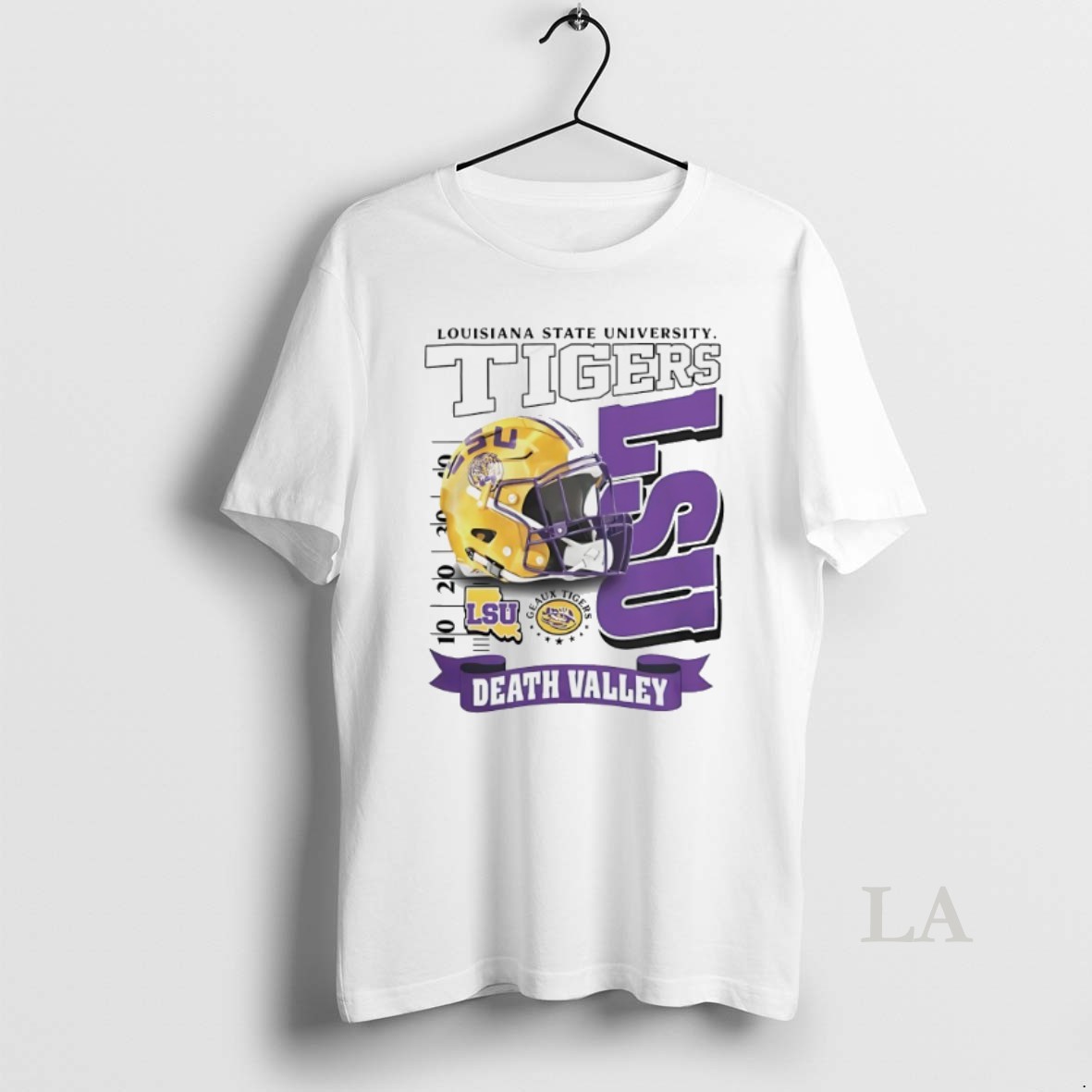 Original Lsu Tigers Football Death Valley Throwback Helme Shirt