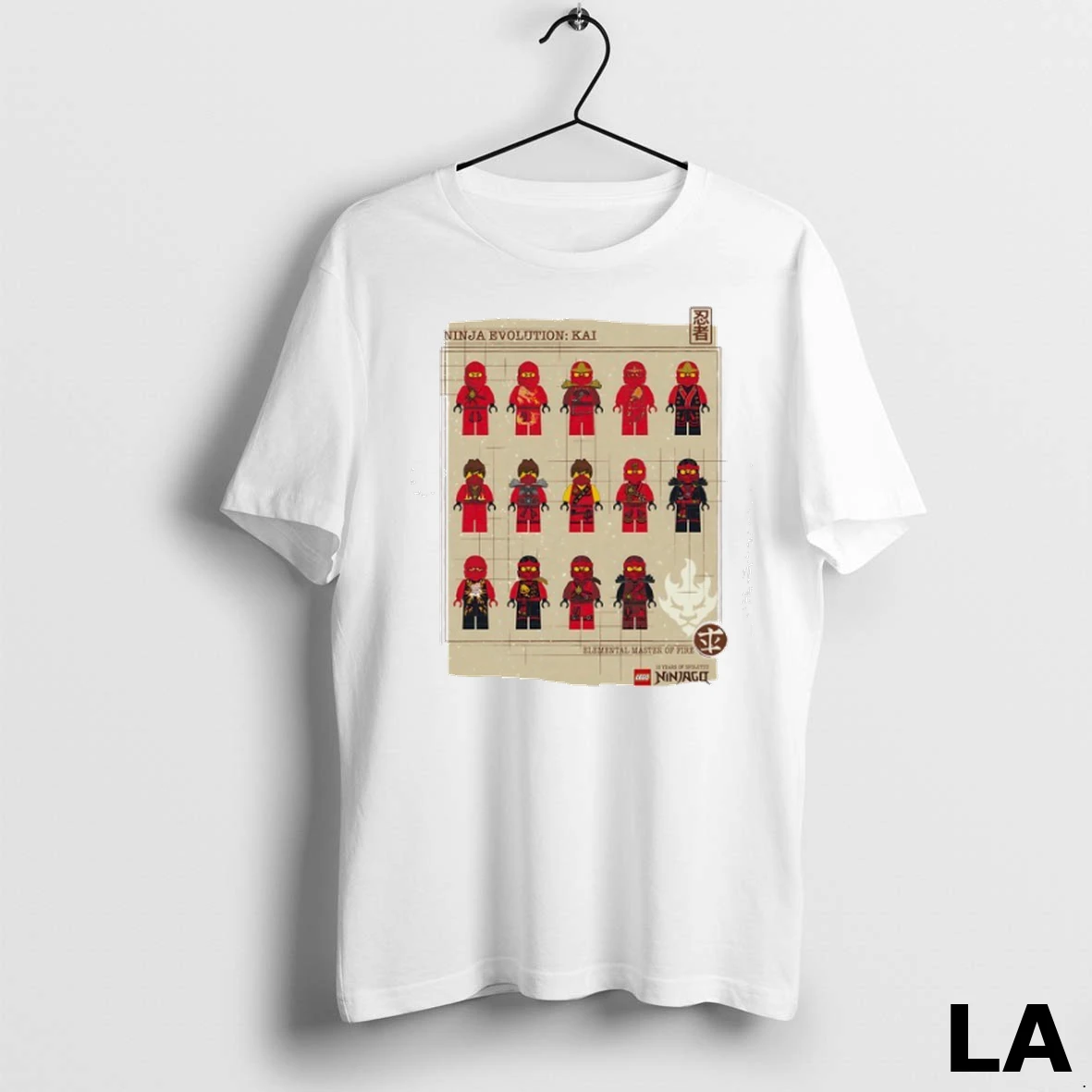 Original Lego Ninja Evolution Kai Elemental Master Of Fire Shirt