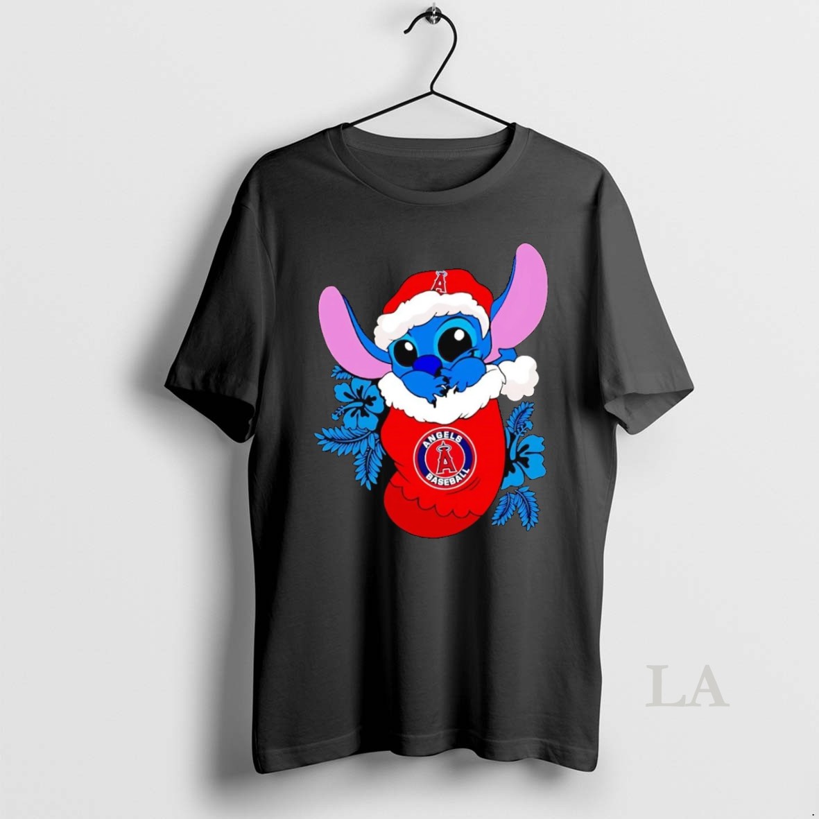 Original Los Angeles Angels Stitch In The Sock Christmas Shirt