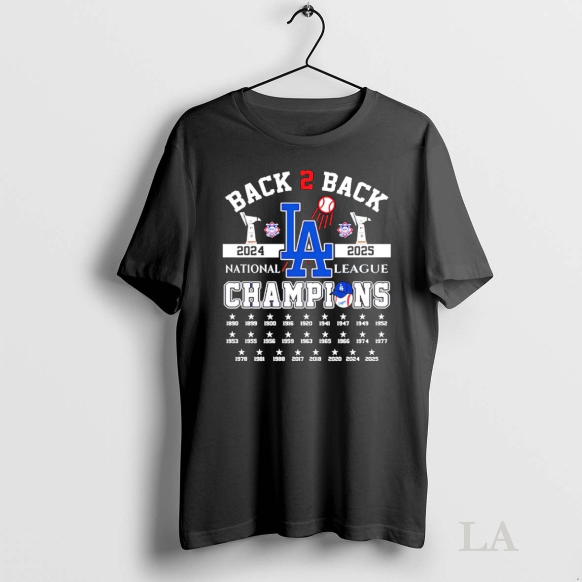 Original Los Angeles Dodgers B2b 2024 2025 National League Champions Shirt