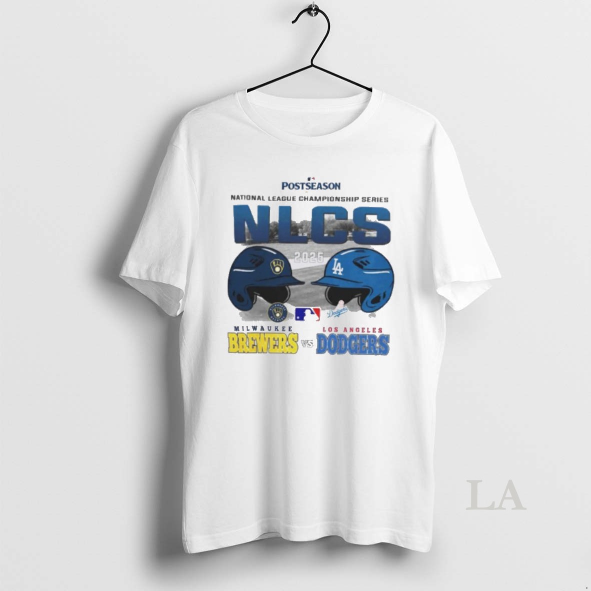 Original Los Angeles Dodgers Vs Milwaukee Brewers 2025 Postseason Nlcs Matchup Shirt