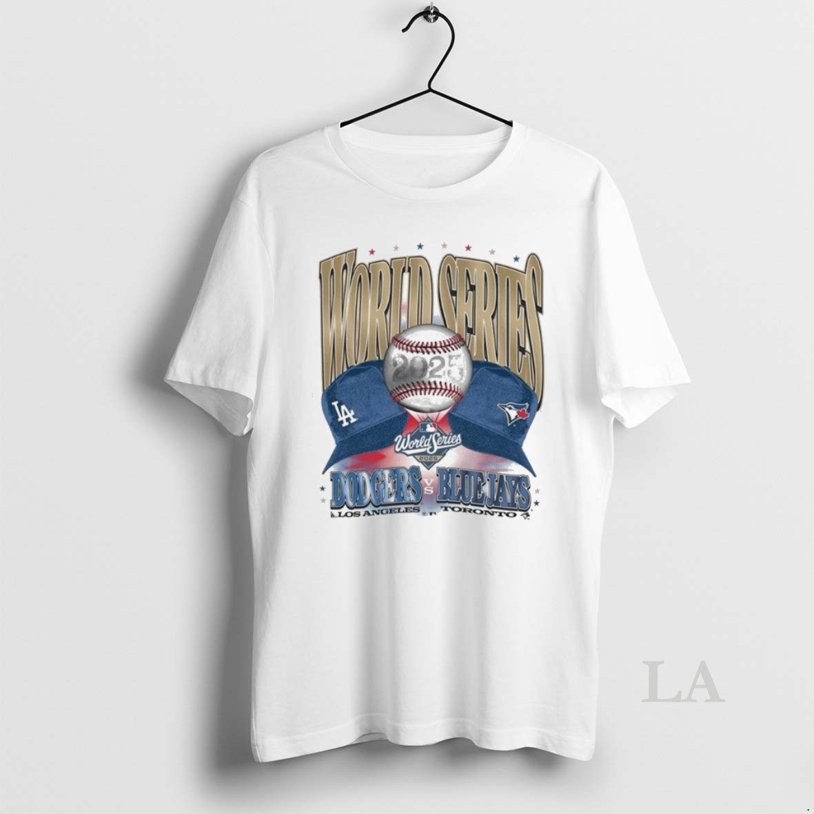 Original Los Angeles Dodgers Vs Tor Blue Jays Ws Participant Dueling Caps 2025 Shirt