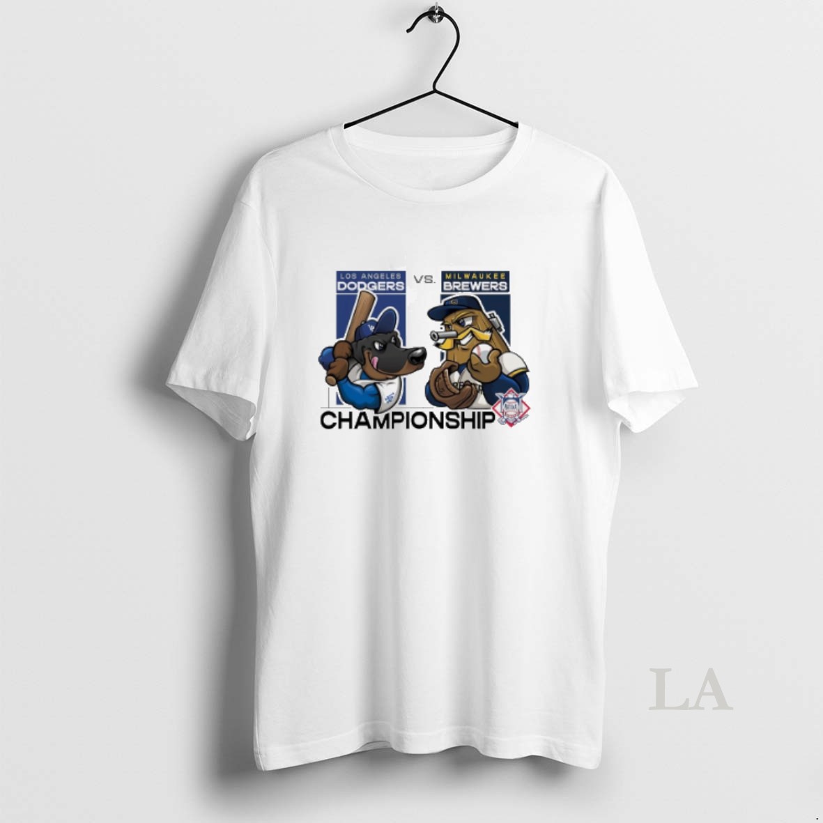 Original Los Angeles Dodgers Vs Milwaukee Brewers 2025 Mlb League Championship Series Mascot Shirt