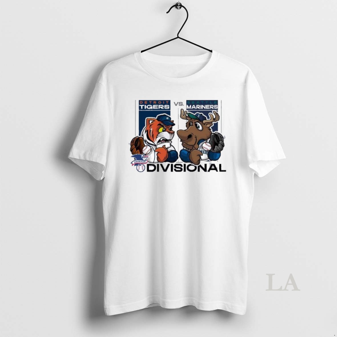 Original Mascot Tigers Vs Mariners 2025 Alds Matchup Shirt 2