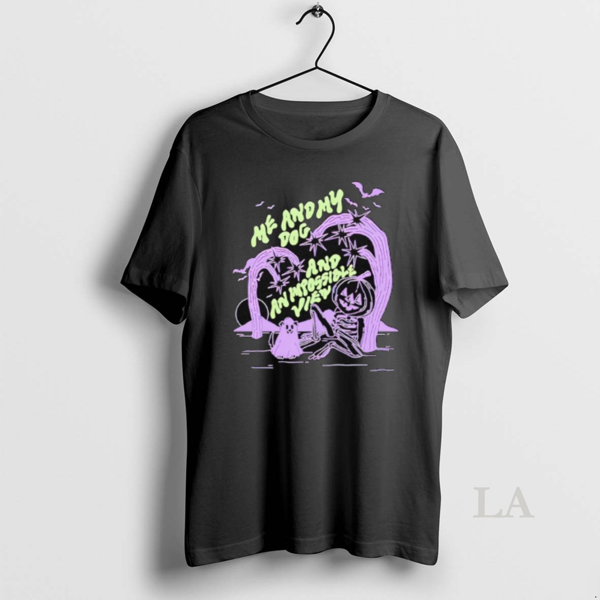 Original Me And My Dog And An Impossible View Halloween Shirt
