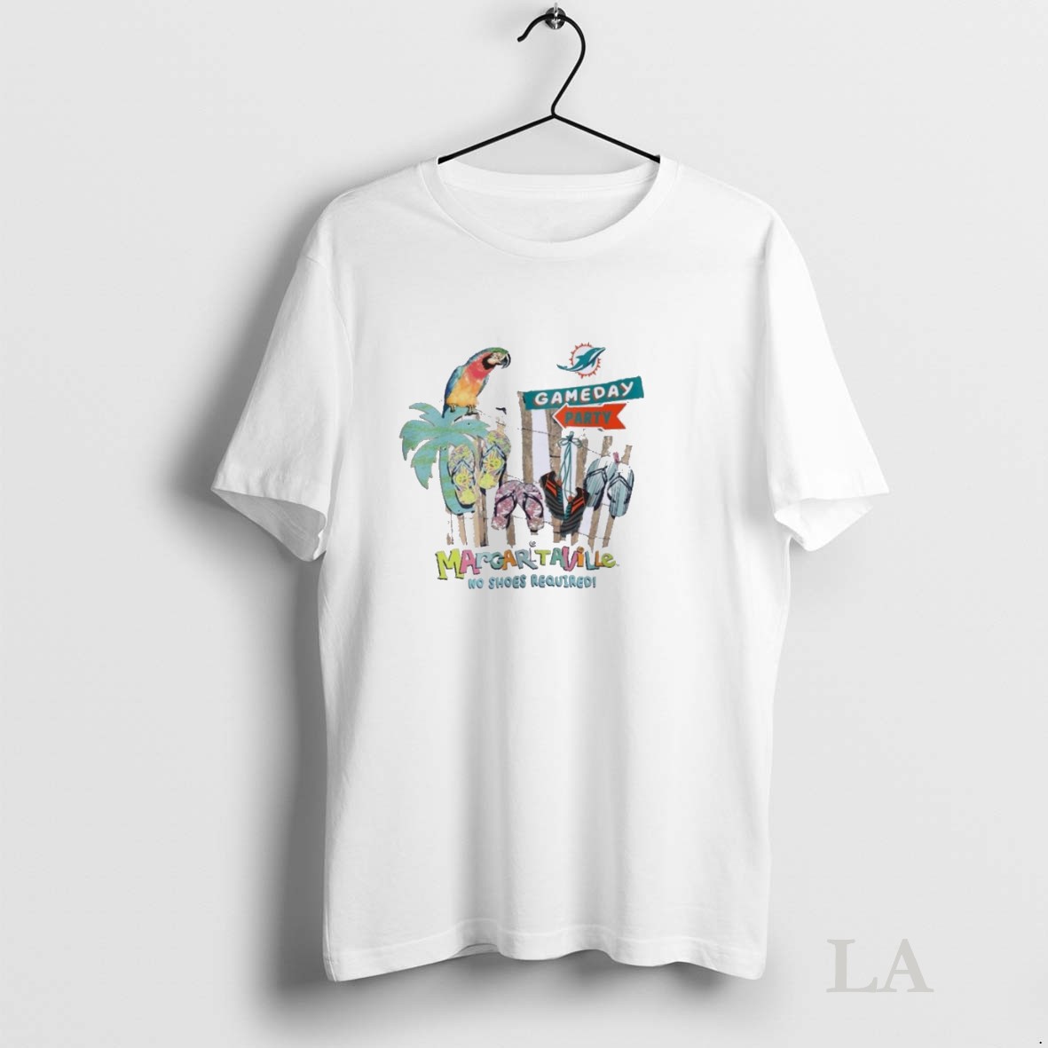 Original Miami Dolphins Gameday Party Margaritaville No Shoes Required Shirt
