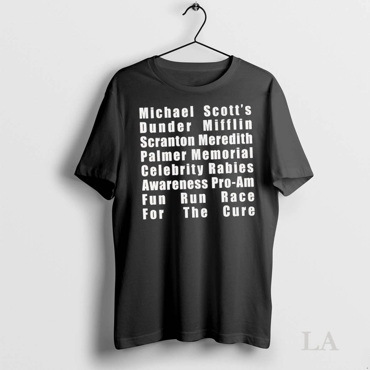 Original Michael Scotts Dunder Mifflin Scranton Meredith Palmer Memorial Celebrity Rabies Awareness Pro Am Fun Run Race For The Cure Shirt