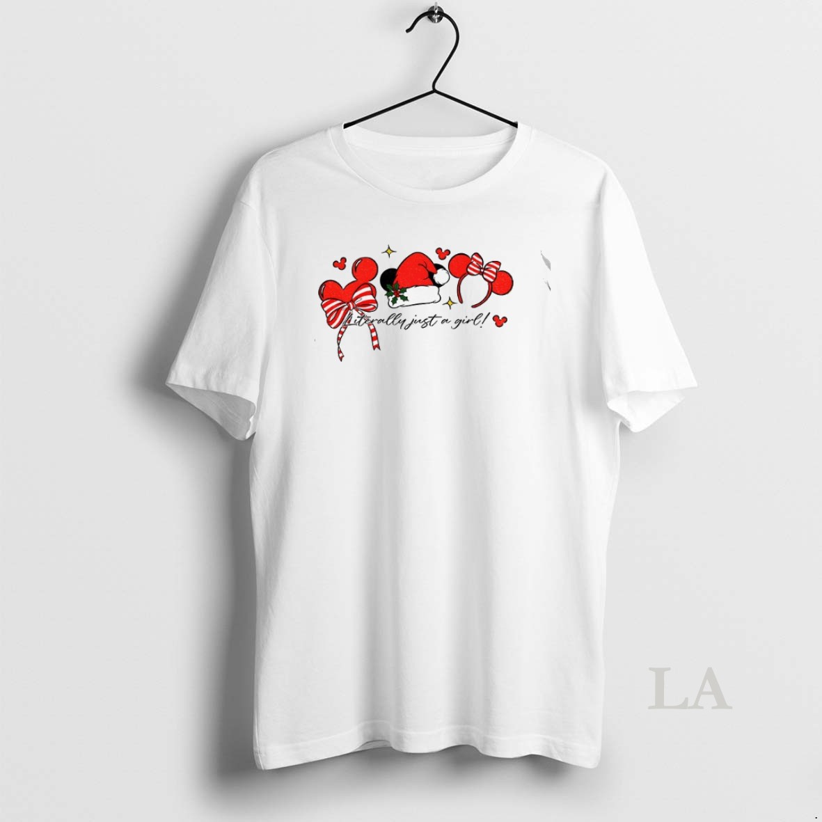 Original Mickey Mouse Literally Just A Girl Christmas Shirt