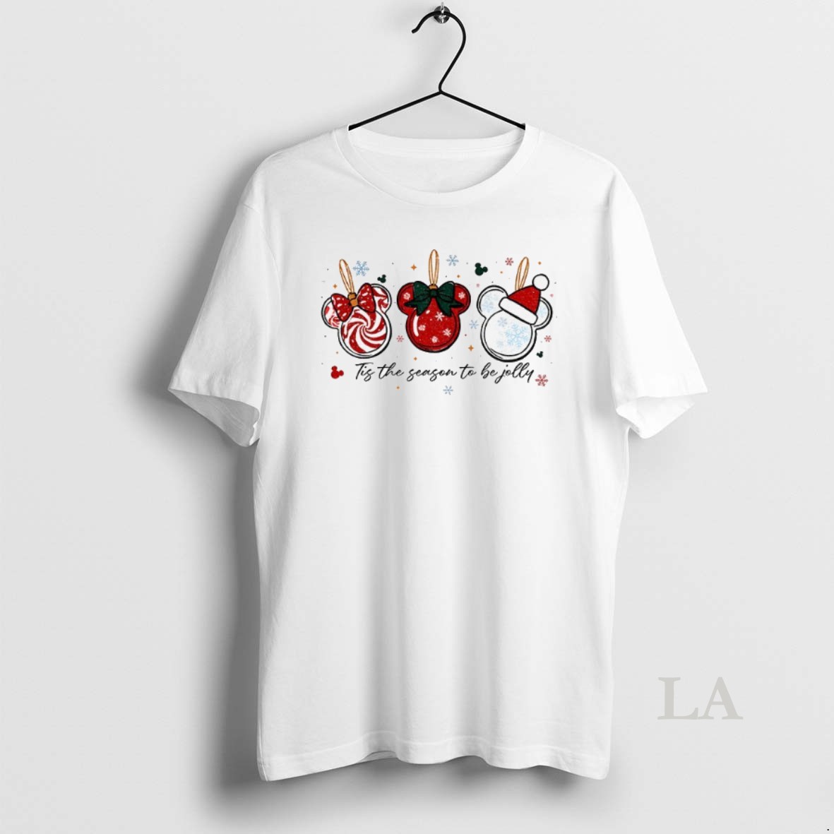 Original Mickey Mouse Tis The Season To Be Jolly Merry Christmas Shirt