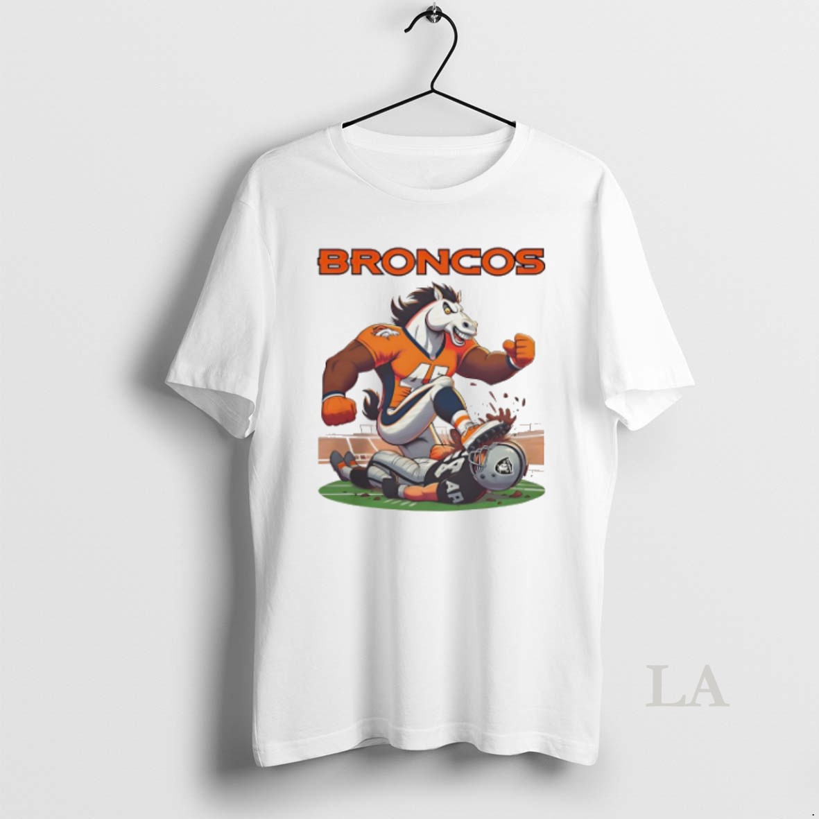 Original Miles Denver Broncos Stomp Las Vegas Raiders Mascot Shirt