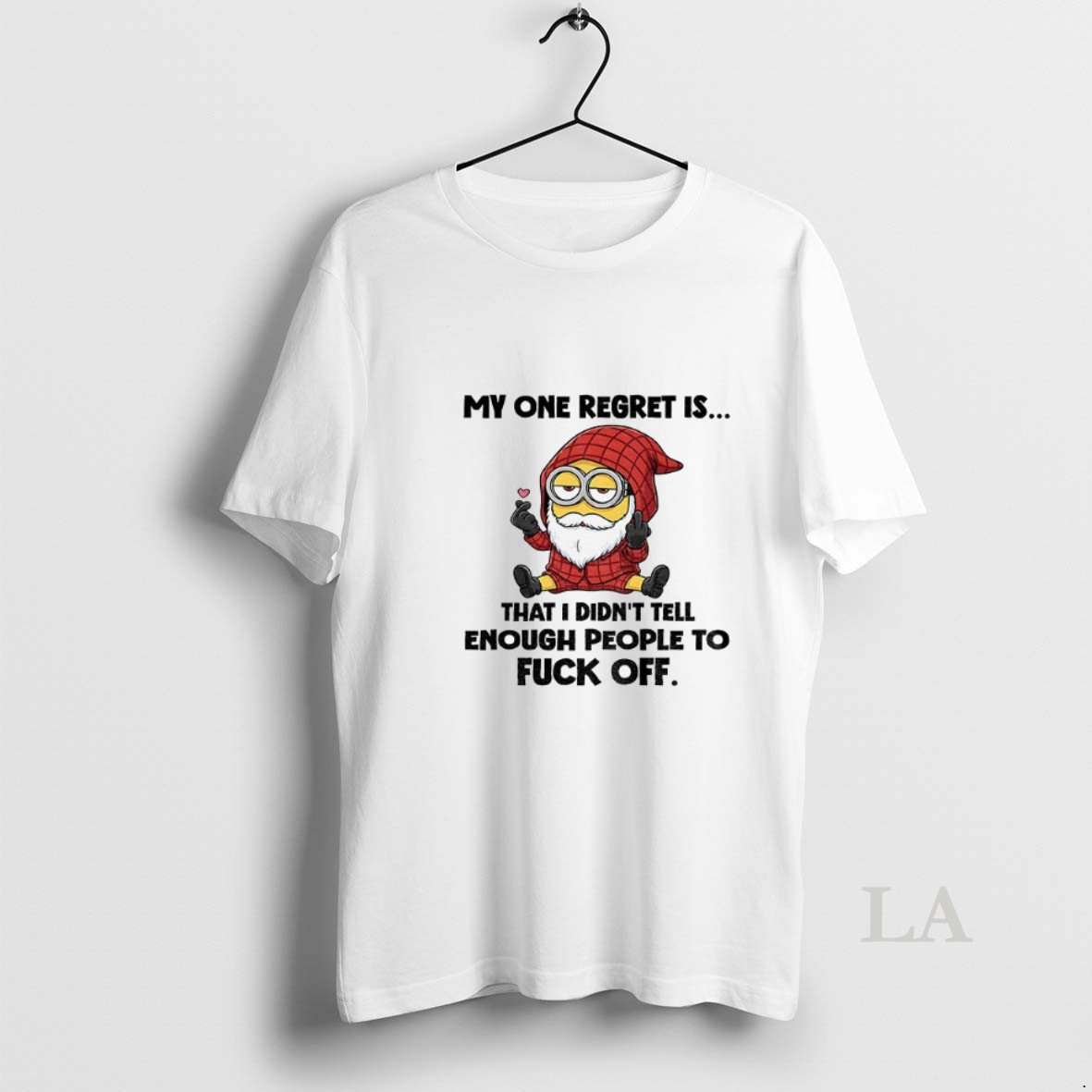 Original Minion Gnome My One Regret Is That I Didnt Tell Enough People To Fuck Off Shirt