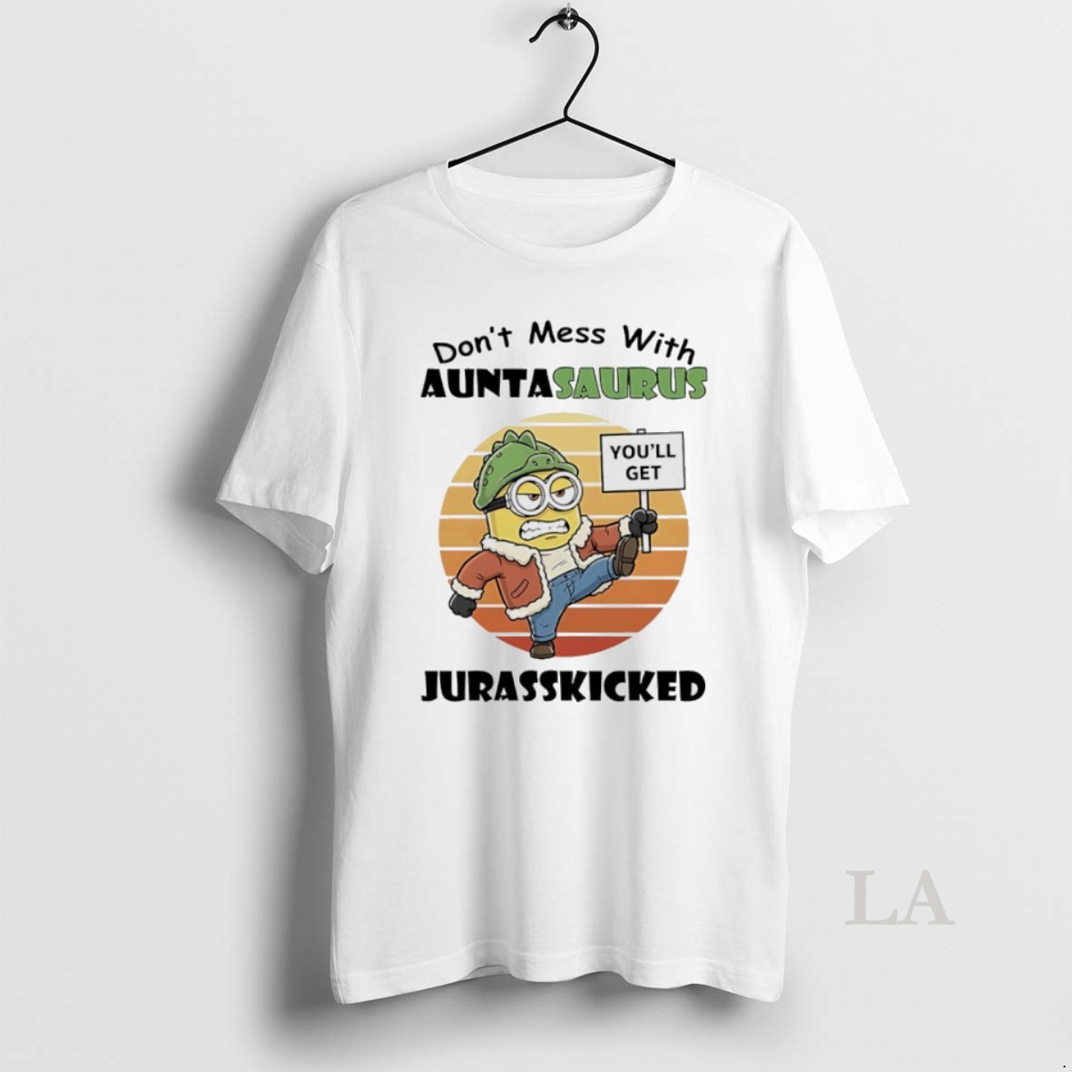 Original Minions Dont Mess With Auntasaurus Jurasskicked Vintage Shirt
