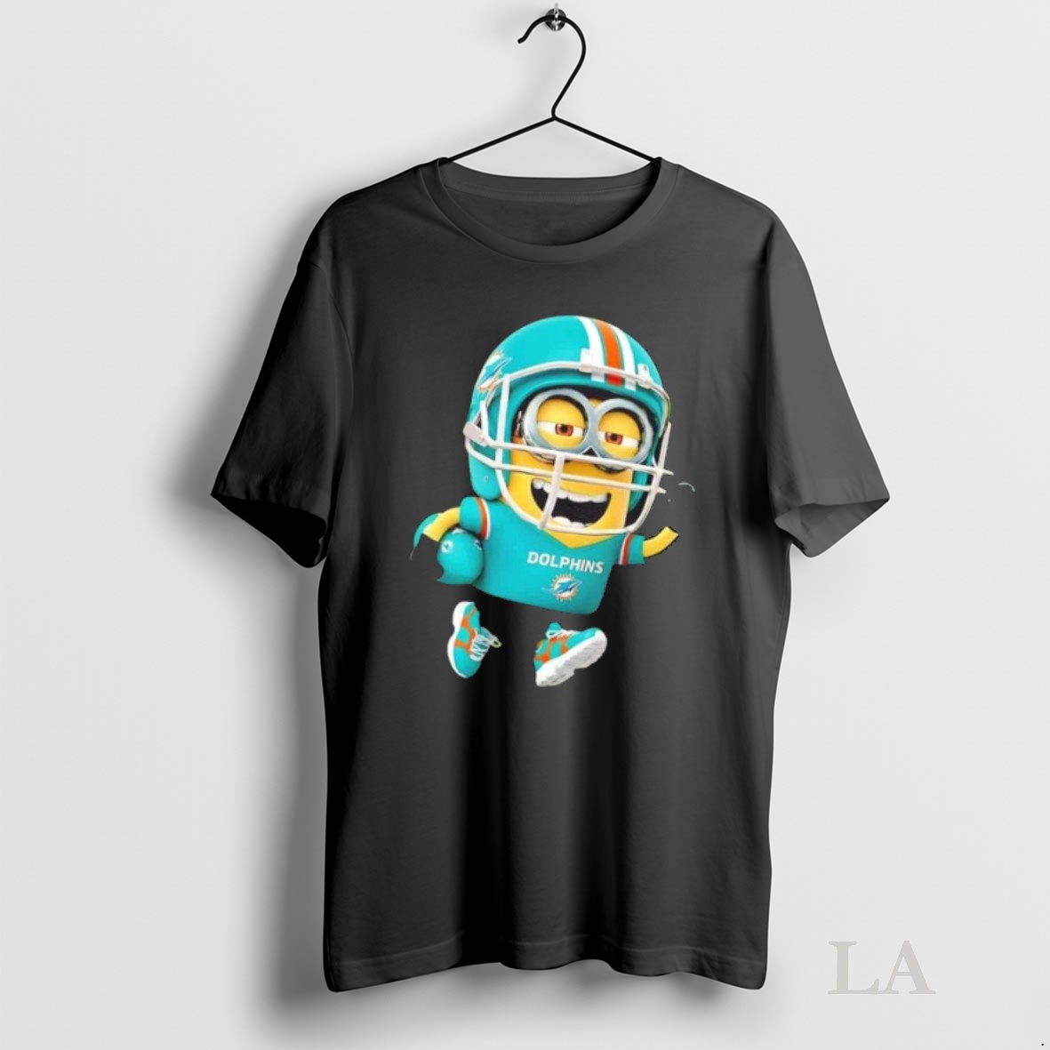 Original Minions Is Holding A Ball And Smiling At Miami Dolphins Fans Shirt