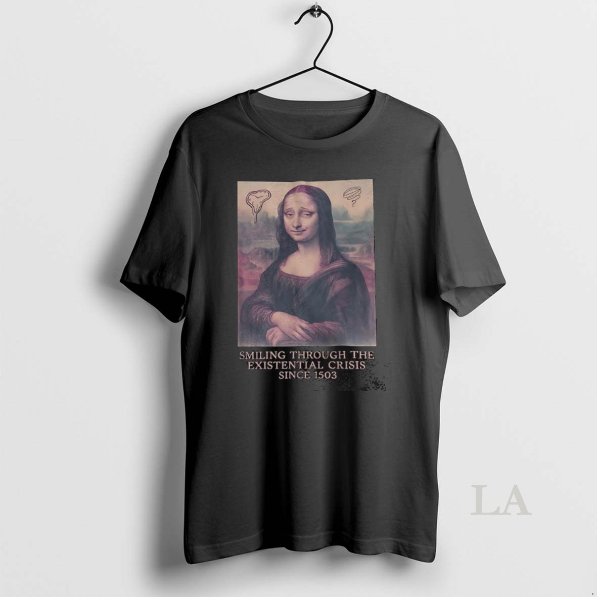 Original Mona Lisa Smiling Through The Existential Crisis Since 1503 Shirt
