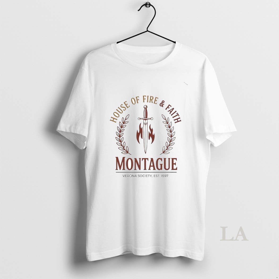 Original Montague House Of Fire And Faith Shakespeare Verona Society Est 1597 Shirt