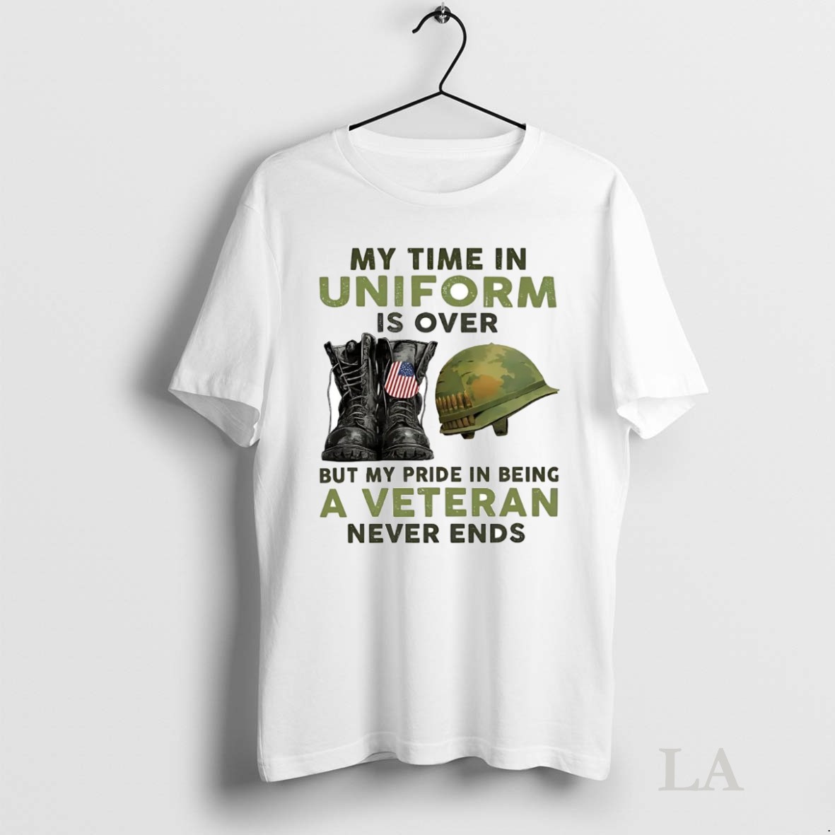 Original My Time In Uniform Is Over But My Pride In Being A Veteran Never Ends Shirt