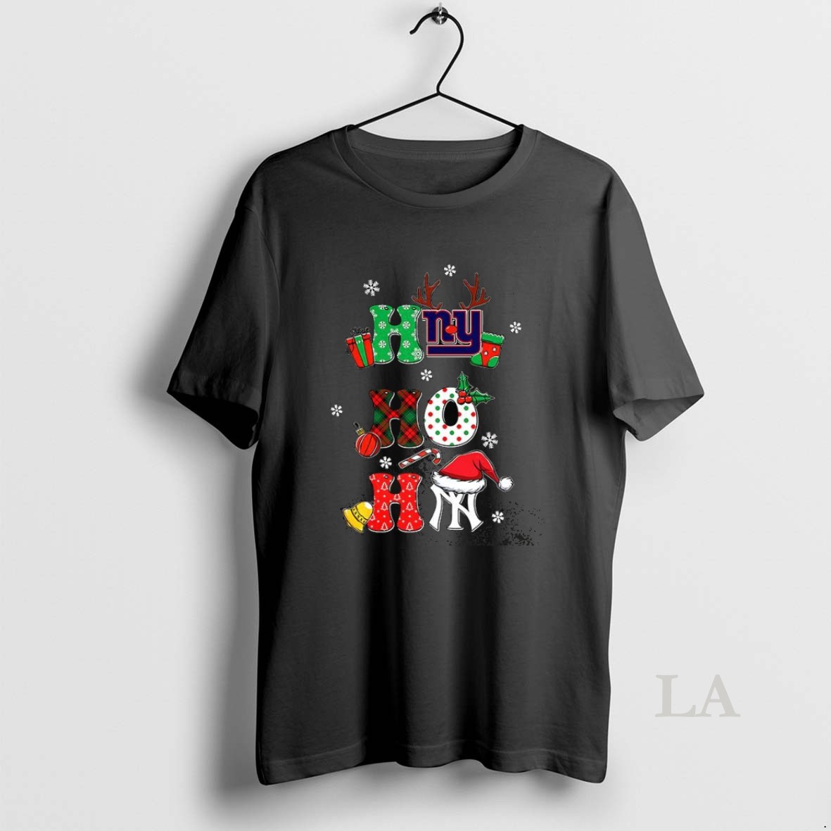 Original New York Giants And New York Yankees Ho Ho Ho Chirstmas Shirt