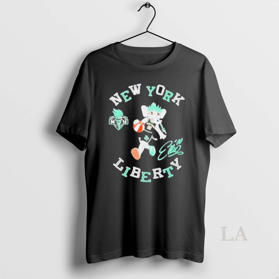 Original New York Liberty Stadium Essentials Black Mascot Numero Uno Shirt