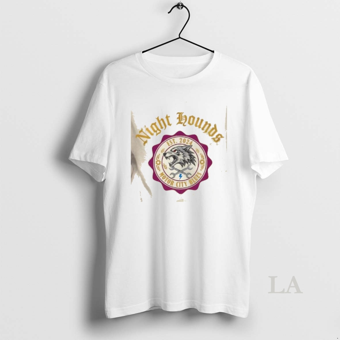 Original Night Hounds Motor City Blues Wolf Emblem 2024 Shirt