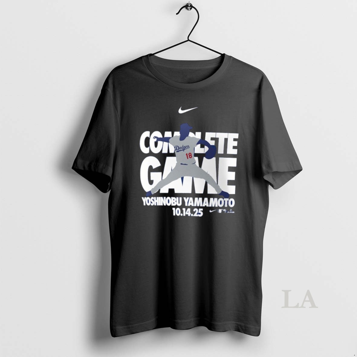 Original Nike Complete Game Yoshinobu Yamamoto Los Angeles Dodgers Shirt