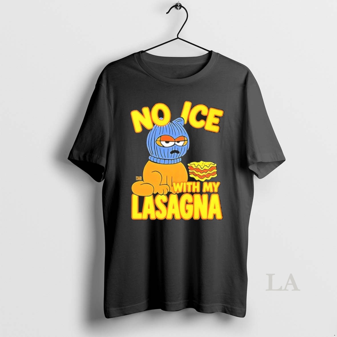 Original No Ice With My Lasagna Cartoon Shirt