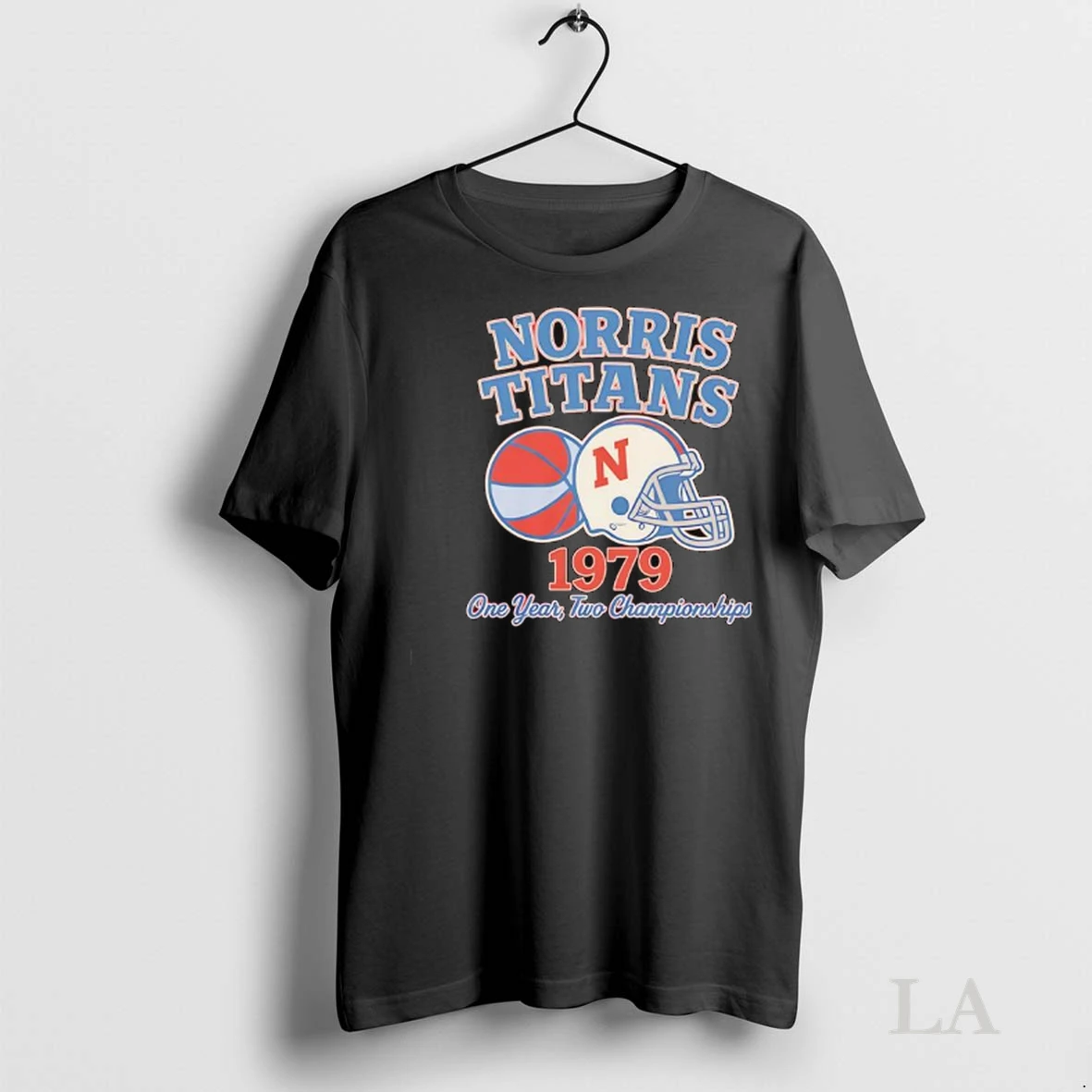 Original Norris Titans 1979 One Year Two Championships Helmet Logo Ladies Shirt